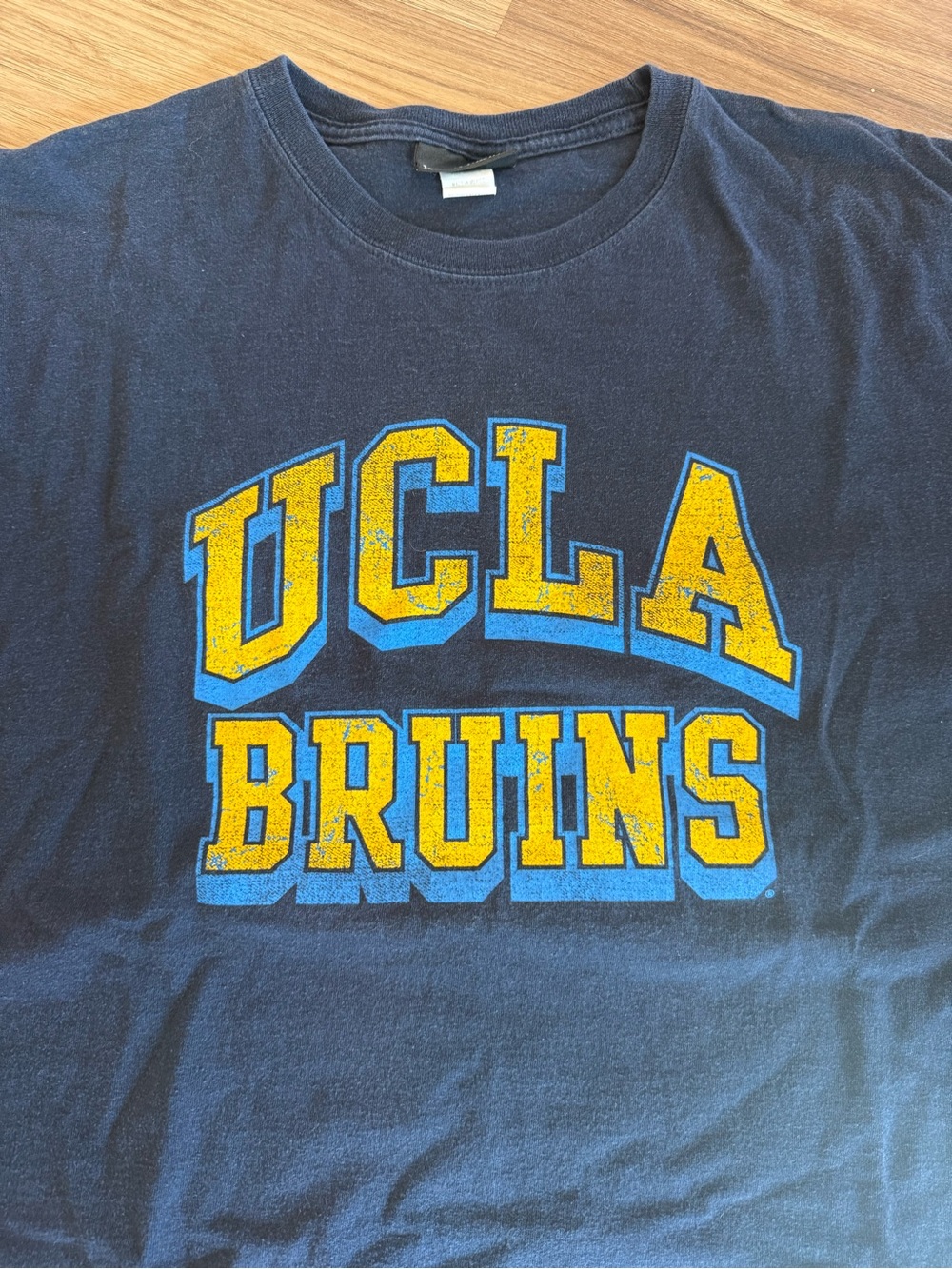 UCLA Bruins Men's Short Sleeve Tee - Navy with Gold Print